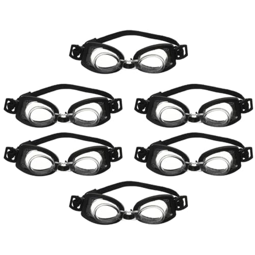 Abaodam 6St Mini Schwimm Brille luftdicht kleine Stoffbrille schaumförmig Vor cutermesserser bescherung Weihnachten Brille zum Anziehen der Puppe dekorative Puppengläser Plastik Black von Abaodam