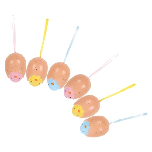 Abaodam 6St Ostereier easter zu ostern Ei-Ornament geldgeschenke zu ostern Osterfest Einkaufszentrumdekoration Osterdeko Osterei-Verzierung osterparty gefallen Plastik von Abaodam