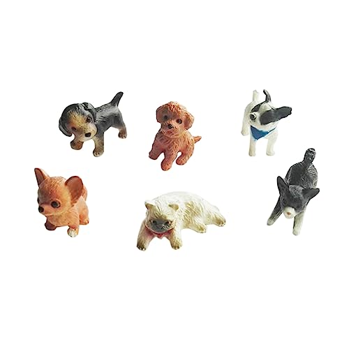 Abaodam 6St Tierfiguren Modell für kinderspielzeug Miniaturtiere kid toys Katzen-Hunde-Figuren Katze-Hund-Miniaturen Mini-Katze-Hund-Statue Mini-Haustier-Statue-Ornament von Abaodam