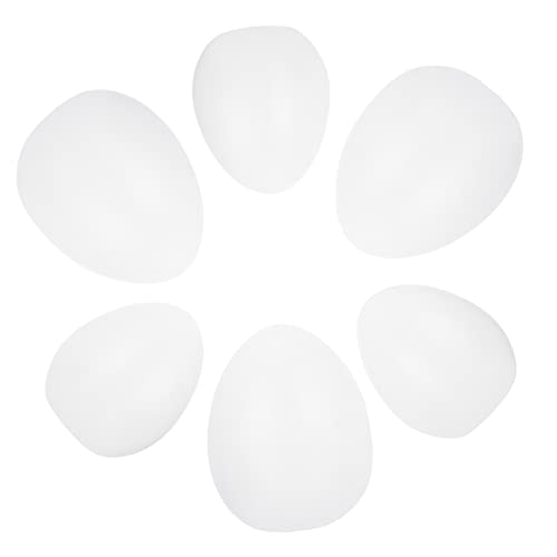 Abaodam 6St bemalter Ei-Embryo schaum eier dekorationen weiße gefälschte Eier Konfetti-Eier Eier zum Bemalen easter eggs easter egg decoration osterei selber machen Eier bemalen Plastik von Abaodam