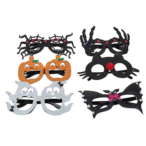 Abaodam 6St dekorative Gläser für Kinder halloween brillen halloween augenlinsen Abschlussball Requisiten Kinderbrille schnapsgläser Halloween-Dekor-Gläser Spinnenbrille Filzstoff von Abaodam