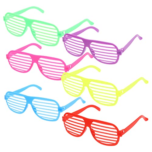 Abaodam 6st Shutter-brille Rave-accessoires Neonlicht Sternbrille Geschlitzte Sonnenbrille Farbige Sonnenbrille Neonbrille Neuheitsbrille Farbige Brille Bunte Gläser Lustige Brille Plastik von Abaodam