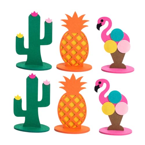 Abaodam 6st Sommerfilztischplatz Flamingo Tischdekoration Tischdeko Aus Filz Tafelaufsatz Ananas Sommerschmuck Hawaiianisches Partyzubehör Hawaiianische Dekorationen Sommerdeko Gefühlt von Abaodam