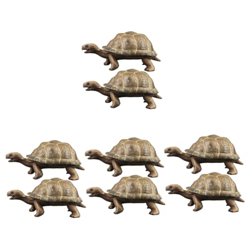 Abaodam 8 STK Simulierte Schildkröte Desktop-dekor Landschildkröte Spielzeug Pädagogisches Schildkrötenspielzeug Miniaturen Schildkröte Stofftier -dekor Kind PVC Skulptur Schreibtisch von Abaodam