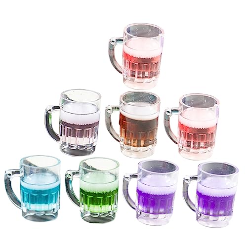 Abaodam 8st Charms Für Die Herstellung Von Armbändern Bierkrug Bierdosengläser Flasche Mini-Tasse Wassergläser Schnapsgläser Mit Perlenkette Becher Brillenanhänger Reize Spender Harz von Abaodam