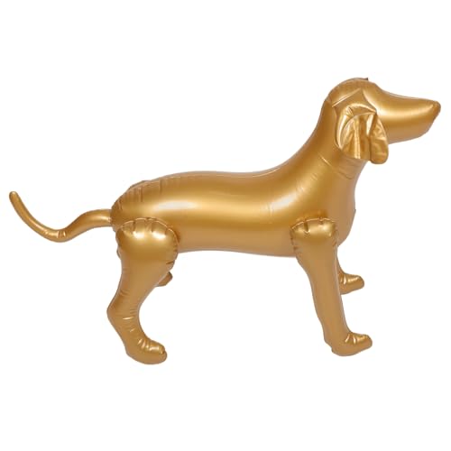 Abaodam Aufblasbare Hundeschaufensterpuppe Hundebad Hundepool Plüsch Hündchen Aufblasbarer Hund Tiermodell Schaufensterpuppe für Hundekleidung Kleiderständer für Hunde PVC Golden von Abaodam