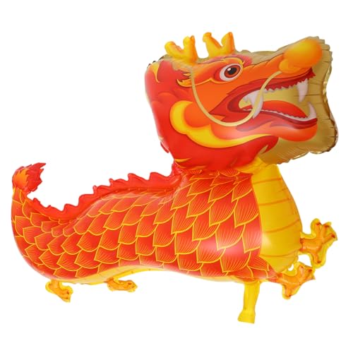 Abaodam Ballon Sternzeichen Drache Figur Aufblasbare Drachendekoration chinese new year chinesisch neujahr Partydekoration für das neue Jahr 2024 Neujahrspartyzubehör Aluminiumfolie rot von Abaodam