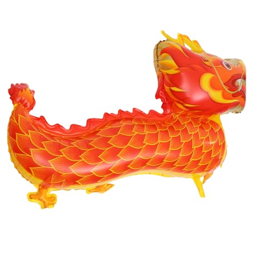 Abaodam Ballon chinese new year chinesisch neujahr balloon Partyzubehör zum Thema Drachen Sternzeichen Drache Figur Partydekoration für das neue Jahr Frühlingsfest-Dekor Aluminiumfolie rot von Abaodam