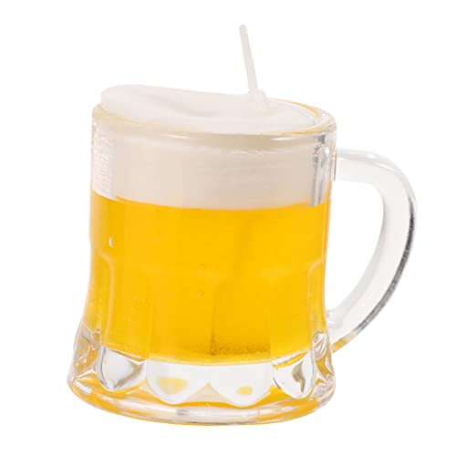 Abaodam Bierkrug Kerze verbände bierbecher bescherung Weihnachten pferdeparty wheinatsgeschenke Bars Schnapsgläser Kerzenbecher Bulk-Weingläser Mini-Kerze kreatives Bierglas Miniglas Wachs von Abaodam