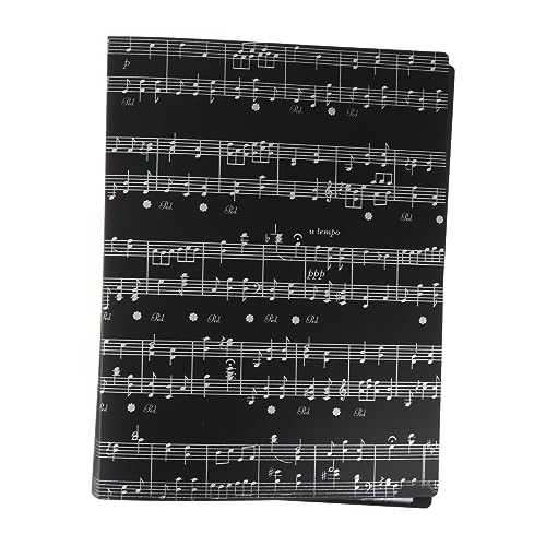 Abaodam Blech Ordner Musik Spektrum-Ordner a4 Dokumentenmappe Klavierpartitur Ordner Musikordner a4 storage boxes aufbwahrungs-box folders Datei Papierordner Musikdateiordner Plastik Black von Abaodam