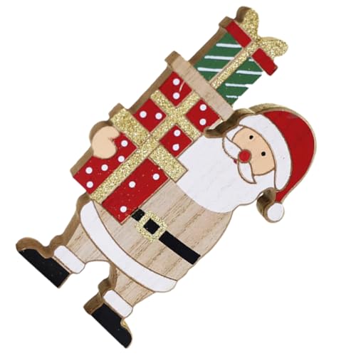 Abaodam Cute Decor Weihnachts Party weihachtsgeschenk Weihnachts Deke Weihnachtsschilder für den Schreibtisch Urlaubsdekoration Desktop-Ornament Tischdekoration für Weihnachten hölzern rot von Abaodam