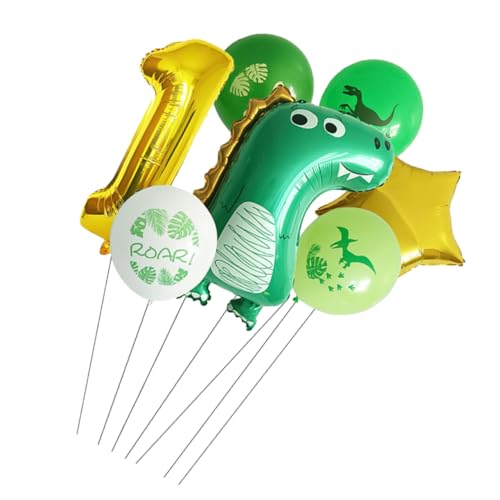 Abaodam Dinosaurier-Ballon Cartoon-Ballons Partyballon gefüllter aufblasbarer Ballon dinozug dinosaurs zahlen luftballon Layout-Zubehör Ballons Geburtstagsfeier Aluminiumfolie Golden von Abaodam