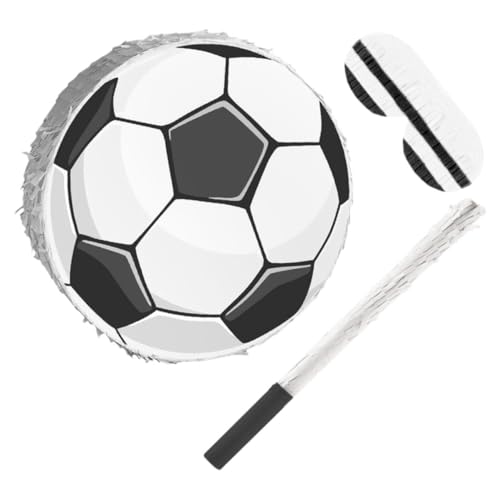 Abaodam Fußball Pinata aus Stabilem Karton mit Aufhängung und Augenbinde Partyspiel für Fußball Geburtstag und Sport Mottopartys Papierkonfetti Abaodam Fußball Pinata aus Stabilem Karton mit Aufhängung und Augenbinde Partyspiel für Fußball Geburtstag und Sport Mottopartys Papierkonfetti von Abaodam