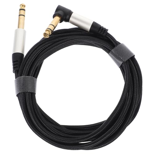 Abaodam Gitarren Patchkabel Audio Kabel Mikrofon Verbindungskabel 3 Meter Gerade Und Gewinkelt Hochwertiges Kabel Für Gitarren Und Effekte Mit Silberner Umwicklung von Abaodam