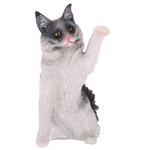 Abaodam Maine- -katzenmodell Realistische Tierfigur Lernspielzeug Für Kätzchen Tierisches Lernen Katzen-tierfiguren Maine-katzenskulptur Kleine Künstlich Kind Katzenzubehör Plastik von Abaodam
