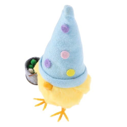 Abaodam Osterdekorationen paar figur Kinderspielzeug Gnome Dekorationen Hähnchen Stofftier frühlingsdeko küken plüschtier Osterküken Plüsch Eier-Partydekorationen Tuch Sky-blue von Abaodam