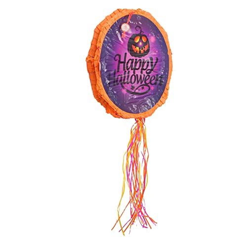 Abaodam Piinata Halloween gespenstisch Pinata-Spiel kinderlaterne gruselige herunterziehende Piñata lustig halloween spiele halloween pinata Halloween-Piñata Pinata aus Papier Violett von Abaodam