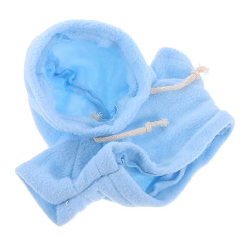 Abaodam Plüschbärenkleidung Min House Puppen-Kapuzenpullover Deko-Puppe Süßer Kapuzenpullover Puppenzubehör Puppenkleidung Dekorative Puppenkleidung Miniatur-Kleidung Sky-Blue Stoff von Abaodam