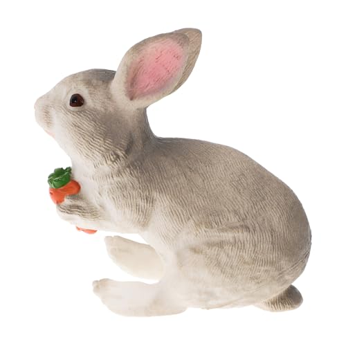 Abaodam Realistische Tierfigur Deko Figur Hase Aus Weichem Material Tiermodell Für Und Erwachsene Kunstvolle Schreibtischdeko Und Tierornament Ideal Für Kreative Rollenspiele Und von Abaodam