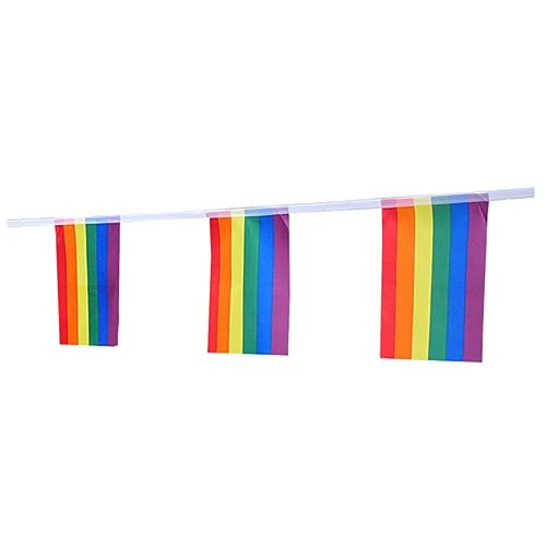 Abaodam Regenbogen Flaggenbanner Farbige Fahnen Für Partydekoration Homosexualität Lgbt Flagge Hängende Deko Für Geschäfte Malls Und Öffentliche Plätze Buntes Festzelt Deko von Abaodam