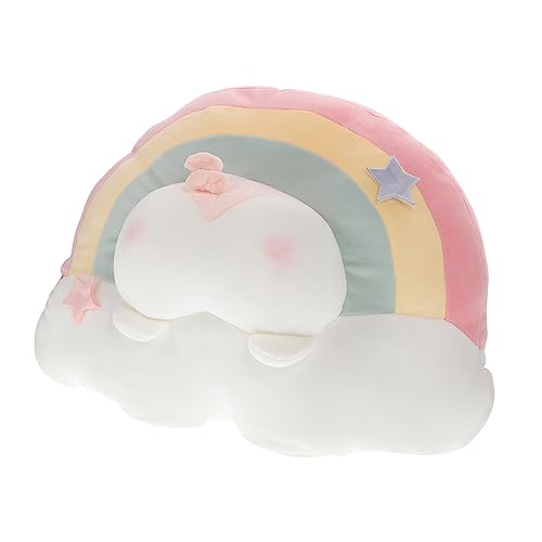 Abaodam Regenbogen-Wurf-Kissen-Kissen Auto Spielzeug Regenbogen-Wurfskissen Kissen fürs Bett Auto Kissen kinderkopfkissen Kinder kopfkissen gefüllte Spielzeuge Plüschtiere Plüschstoff Rosa von Abaodam