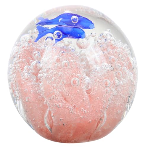 Abaodam 'S Kristallkugel Weihnachten Aquarium Dekorationen Bunte Ornamente Büro Aquarium Pflanzen Korallen Aquarium Büro Glasdekoration Meerespflanze Briefbeschwerer von Abaodam