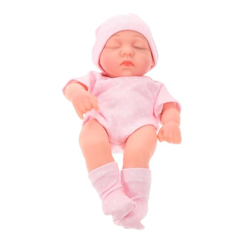 Abaodam Simulation Kinderpuppe Puppe Puppe Mit Kleidung Miniaturpuppe Süße Puppe Lebensechte Puppenspielzeug Mädchenspielzeug Vinylpuppen Realistische Puppen Rosa von Abaodam