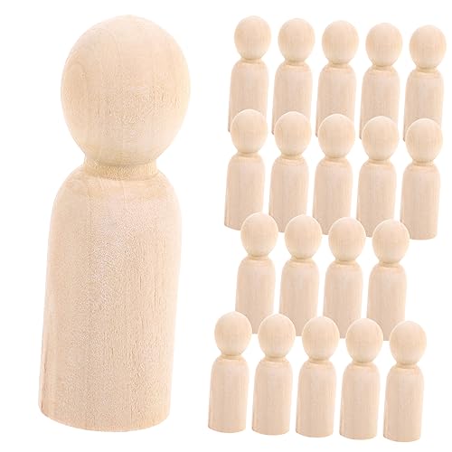 Abaodam Steckpuppen Unvollendete Holzfiguren Mini Menschen DIY Bastel Holzsteckpuppen Für Kreative Deko Und Handwerksprojekte von Abaodam