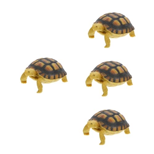 Abaodam 4 Stück Schildkrötenmodell Statue Tier Spielzeuge Landschildkröte kognitives Spielzeug Spielzeugschildkröte künstlich Zubehör Ornamente schmücken Kind Plastik von Abaodam