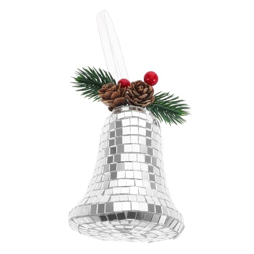 Abaodam Weihnachtsbaumglocken Kleine Discokugel Disco-Kugel-tischdekoration Trendiges Dekor Hängende Weihnachtsverzierung Weihnachtsschmuck Für Baum Disco-raumdekoration Silver Glas von Abaodam