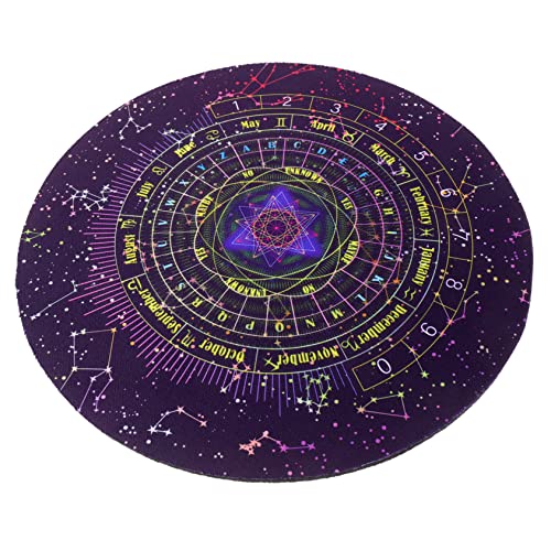 Abaodam Weissagungsblock Wahrsagematte Tischdecke Astrologie -Tuch zum Lesen Divinations-Tischdecke Ritual-Tischdecke tischdecken Altar Gummimatte Schreibtischschutz Violett von Abaodam