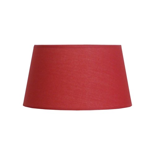 Lampenschirm Du Moulin ctbttkaza3562 Lampenschirm Lampe Kaza Polycotton Farbe Ring E27 hergestellt in Frankreich, Textur/Struktur metallic-Epoxy Weiß, Rot, Ø35 cm von Abat-jour du Moulin