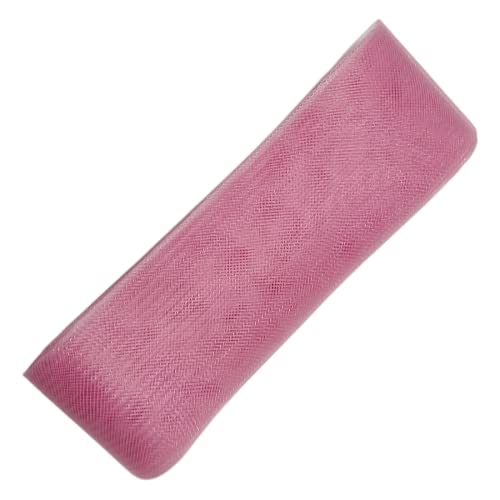 Abbaoww 22 Yards steife Rosshaar-Zopf, 10,2 cm, für Polyester, Ausbeinen, Nähen, Hochzeitskleid, Tanzkleider, Kleiderzubehör (Rosa) von Abbaoww