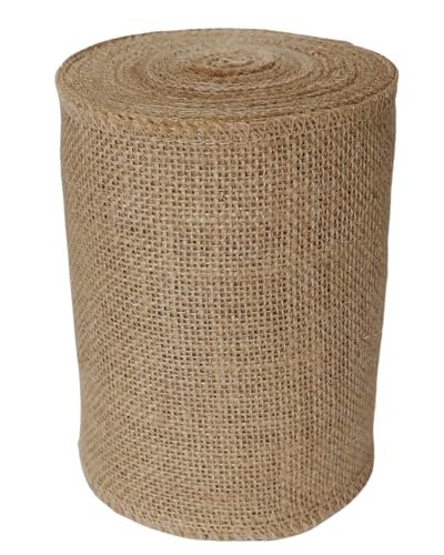 Abbaoww Natürliche Jute-Stoffrolle, 15 cm, Juteband für Geschenkverpackungen, Schleifen, Kränze, Blumenstrauß, Bastelprojekte, Hochzeitsdekoration, Heimdekoration, 15 cm von Abbaoww