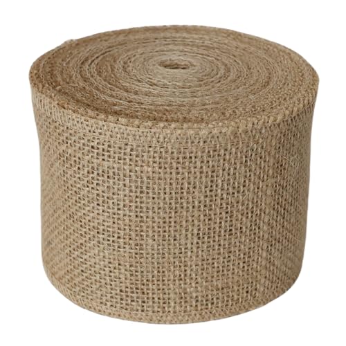 Abbaoww Natürliche Jute-Stoffrolle, 8 cm, Juteband für Geschenkverpackungen, Schleifen, Kränze, Blumenstrauß, Bastelprojekte, Hochzeitsdekoration, Heimdekoration, 8 cm von Abbaoww