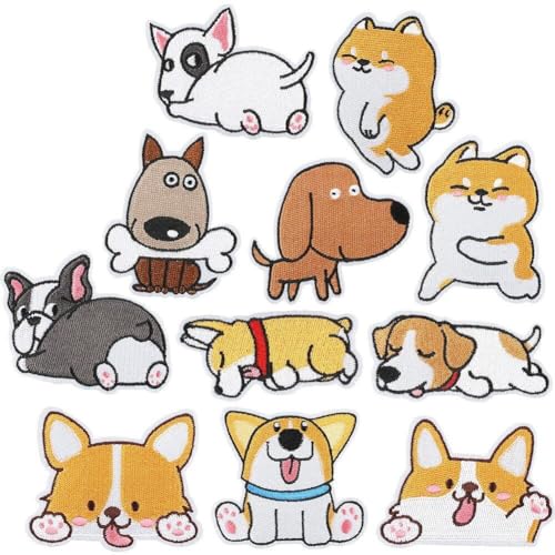 Cartoon Hund Eisen Auf Patches Pet Stickerei Tuch Aufkleber Tier Gestickte Applikation Motiv Bügeln Nähen Patches Für Kleidung von Abbdbd