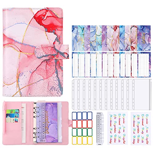 2 stücke Geld sparen Budget Binder, Cash Umschlag Binder, Geld Buch Organizer, Bunte Sparkonto Geld Binder Budget Planer mit Kreditkarte, Reisepass und Stifthalter für Budgetierung Abbto von Abbto