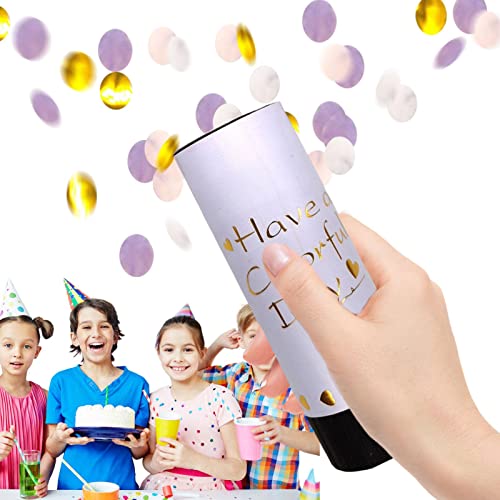 Abbto Konfetti, Mini Gender Reveal Poppers – 6 Farben Sex Enthüllt Poppers Konfetti Shooters Launcher für Geburtstag Graduierung Hochzeit Neujahr Weihnachten von Abbto