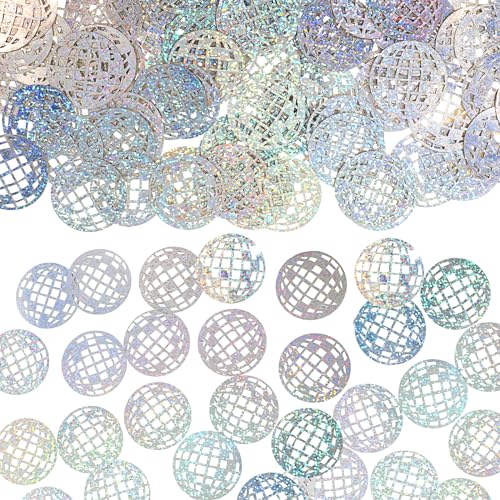 100 Stück Glitter Disco Ball Tabelle Konfetti, Disco Thema Party Dekorationen für Disco-Fieber-Party, Hochzeit Tisch Konfetti 70er 80er 90er Hippie Geburtstag Party Favors Supplies von Abeillo