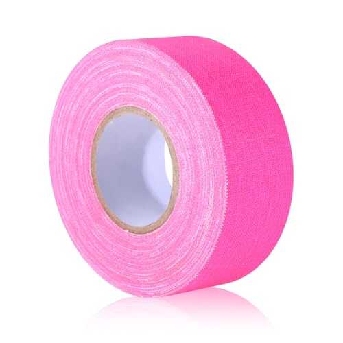 Abeillo Neonpink Gaffer Tape, Fluoreszierendes Klebeband, Rosa Reflektoren Aufkleber, UV Aktiv Tape für Bühnenpartys, Spielgitterböden, Weihnachtsdeko, 25mm x 15m von Abeillo