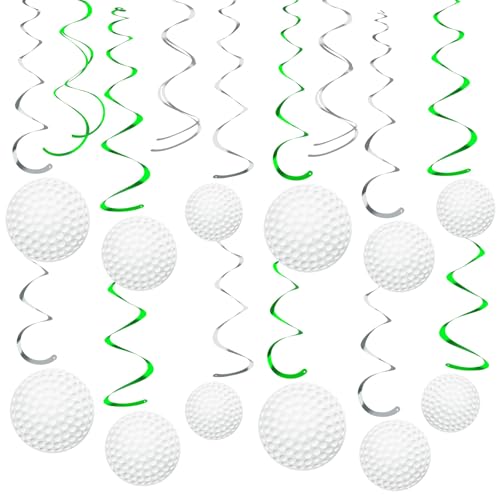54 Stück Golf Party hängende Wirbel Dekorationen Golfball Decke hängende Dekoration für Sport Party Golf Ausschnitte Folie Luftschlangen von Wandbehang Spiralen Dekor für Babyparty 54 Stück Golf Party hängende Wirbel Dekorationen Golfball Decke hängende Dekoration für Sport Party Golf Ausschnitte Folie Luftschlangen von Wandbehang Spiralen Dekor für Babyparty von Abilat