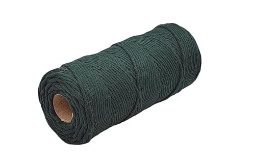 Abio Makramee Garn Grün 2mm 200m Baumwollgarn Macrame Cord Kordel Garn für Makramee Schnur Makrameegarn Baumwollschnur Baumwollkordel Baumwolle Grün 2mm 200m von Abio