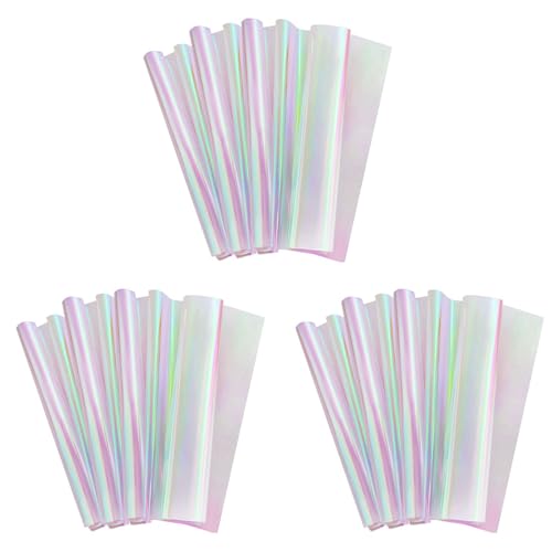 Abledance 60 StüCk 59 cm X 57 cm Zellophan Geschenk Papier Schillernder Film Geschenk Papier Regenbogen Blumen Verpackungs Papier Kommen Sie von Abledance