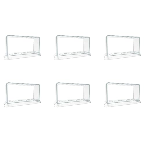 Abledance 6X Kunststoff Klarer Reagenzglas Tube Halter 6 Loch StäNder Labor Reagenzglas Tube StäNder Regal Schul Bedarf Labor Ausstattung 16,7 X 8 X 3 cm von Abledance