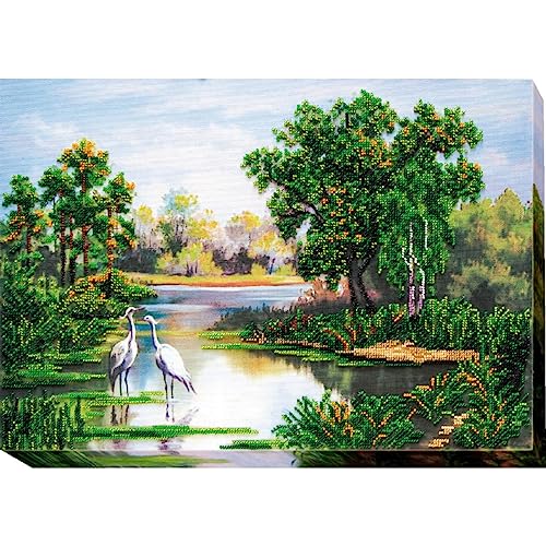 Abris Art AB-483 Perlenstich Stickset, Baumwolle, mehrfarbig, 30x19cm von Abris Art