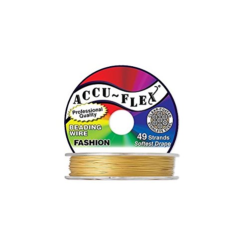 Accu-Flex Beading Wire Nylon/Edelstahl Dijon Gold 49 Stränge 0,6096 mm 9,144 m von Accu-Flex Beading Wire