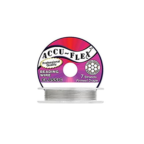 Accu-Flex Beading Wire Nylon Stainless Steel Clear 7 Strands 0.019" (0.4826mm) 100 Ft (30.48m) von Accu-Flex Beading Wire