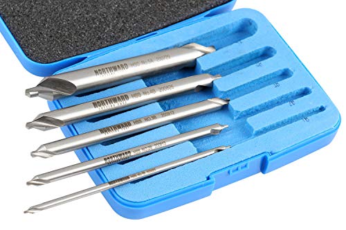 Accusize Industrial Tools H.S.S. M2 Long Series Zentrierbohrer-Set, 10,2 cm, alle Längen jeder Bohrer, 3560-1001, 5-teilig von Accusize Industrial Tools