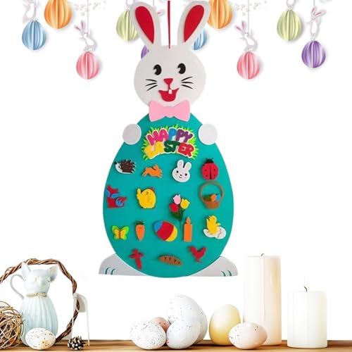 Aceirropy Filz Osterhasenhandwerk, Filzhasen -Ornament Set,Frohe Osterkaninchen Karotte Filzmauerbehänge | Wohnkultur, Partyzubehör, Urlaubsdekorationen, Osterbastelkits für Kinder von Aceirropy