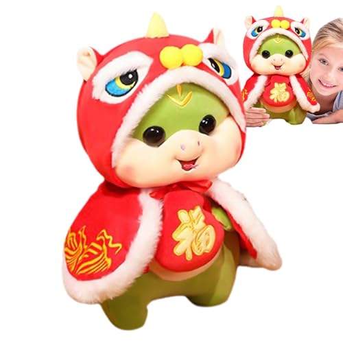 Aceirropy Frühlingsfest-Plüschschlange, Plüschschlangentier, Niedliche chinesische Maskottchen-Plüschpuppe mit Schlangenfüllung, Chinesisches Neujahrs-Plüschtier, weiches Haushaltskissen für von Aceirropy